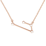 Aries Diamond Necklace in 14K Rose Gold