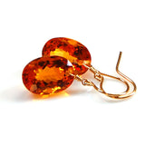Citrine Oval Cut Solitaire Earrings