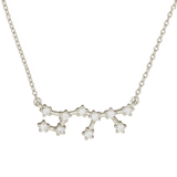 Sagittarius Diamond Necklace in 14K White Gold