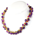 Amethyst Necklace with Gemstone Accents