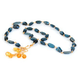 London Blue Topaz and Citrine Necklace
