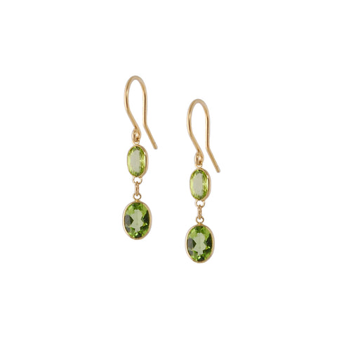 Large 2025 peridot earrings