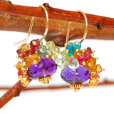 Amethyst Earrings with Gemstone Accents