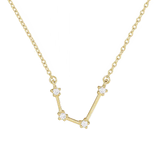 Aquarius Diamond Necklace in 14K Yellow Gold
