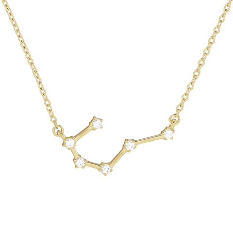 Cancer Diamond Constellation Necklace in 14K Gold