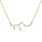 Leo Diamond Necklace in 14K Yellow Gold