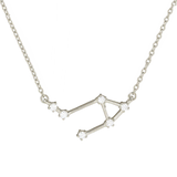 Libra Diamond Necklace in 14K White Gold