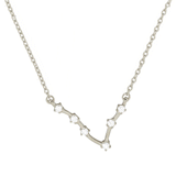 Pisces Diamond Necklace in 14K White Gold
