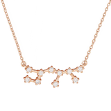 Sagittarius Diamond Necklace in 14K Rose Gold