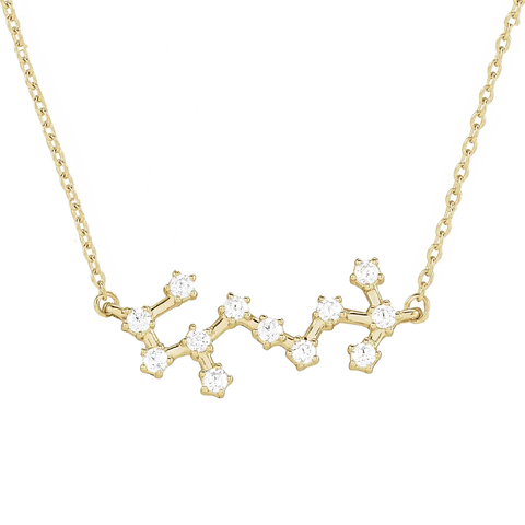 Scorpio Diamond Necklace in 14K Yellow Gold – Amy Gambill Designs