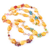 Citrine Necklace with Gemstone Accents