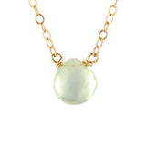 Single Stone Briolette Gemstone Necklace - Click for Additional Gemstone Options