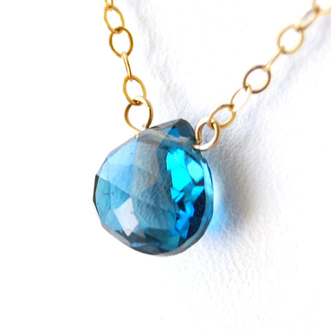 London blue topaz necklace